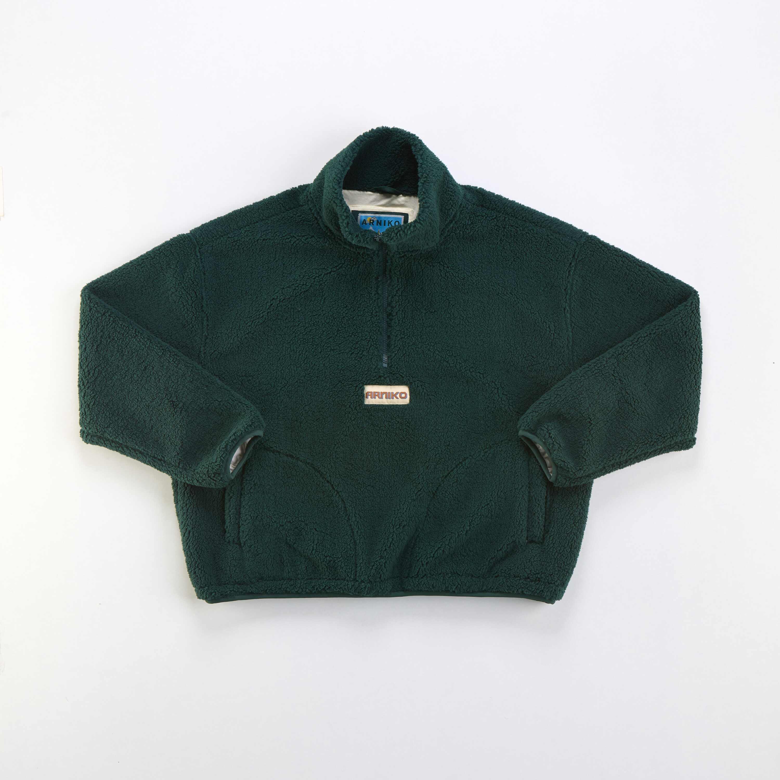 Arniko Moha Half Zip Fleecejacke Forest Unisex Recycelt grün